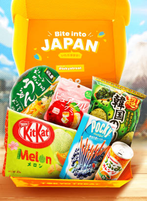 An open box overflowing with treats from Tokyo Treat
